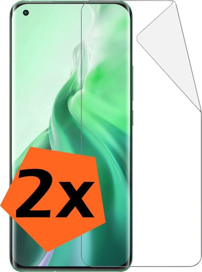 Screenprotector - 2 Stuks - Folie - Geschikt voor Xiaomi Mi 11 - Ultra Clear - Bescherm Folie - Soft TPU - Screen Protector