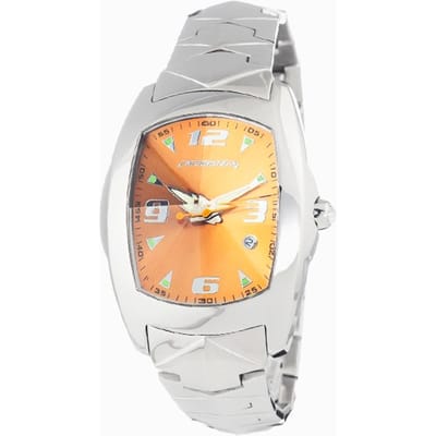 Horloge CHRONOTECH CT7504L-06M. Kwarts, Kleur oranje. Vrouw. white