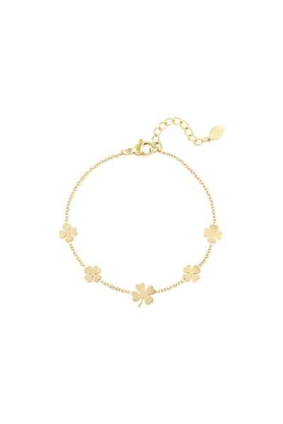Yehwang-Armband-Klavertjes-Goud-Stainless-Steel-Waterproof-Kerst-Kerst sieraden