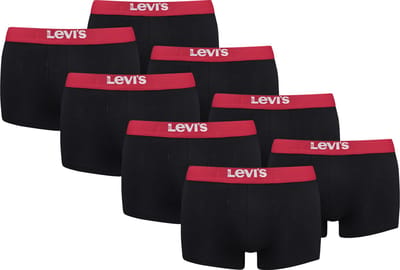 BOXERS 8-pack Levi's Solid Basic herenboxershorts, gemaakt van biologisch katoen