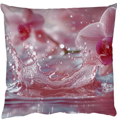 Sierkussens - Kussentjes Woonkamer - 50x50 cm - Abstract - Modern - Water - Orchidee