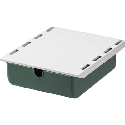 Tiroir sous le bureau Adhésif Fort Capacité de Charge 2kg Gain de Place Organisateur de Bureau Caché pour la Maison l'École le Bureau Vert vert