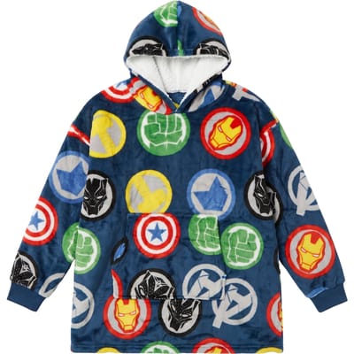 Marvel Avengers Hoodie Fleece deken Symbols, 7 - 14 jaar