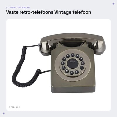 Dailygoods- Retro Telefoon - Europese Vintage Telefoon - Multifunctionele Telefoon - Grote Duidelijke Knop - Nummeropslagfunctie - Antiek Brons - Materiaal ABS