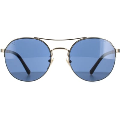 Police Aviator Mannen Shiny Light Gold Blue SPLA24 Lewis 03