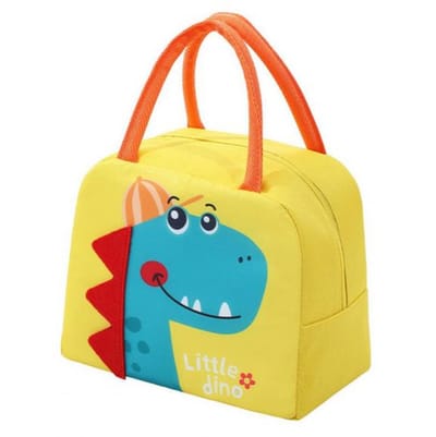 Lunchbag voor Kinderen - Dino - Dinosaurus - Geel - Koeltas - Thermo Tas - Lunch Bag - Rits - Jongen