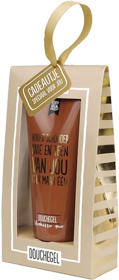 100%LEUK - Douchegel in cadeauverpakking - Hoofd schouder knie en teen