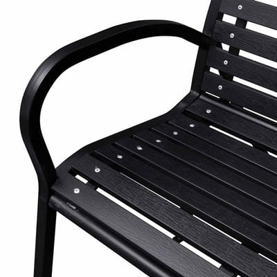 vidaXL - Tuinbank - 125 - cm - staal - en - HKC - zwart
