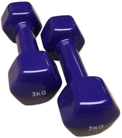 FysioSupplies - Vinyl Dumbbells Set 3 kg - Dumbbells