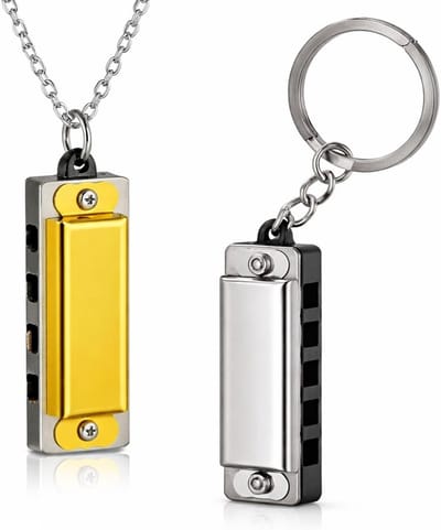 Mondharmonica Set - Muziek Instrument - Muziek Leren - 4 Gaten Ontwerp - Compact Formaat - Goud en Zilver
