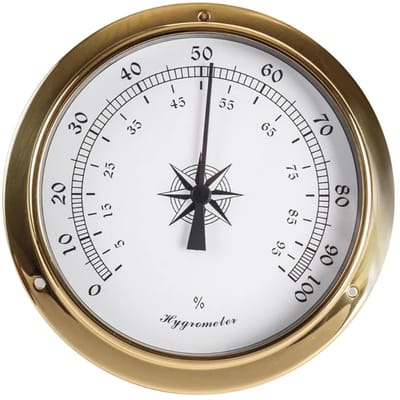 Weerstation - Barometer Thermometer - Weersvoorspelling Thuis - Multifunctioneel Meetinstrument - 115 mm Diameter - Koper