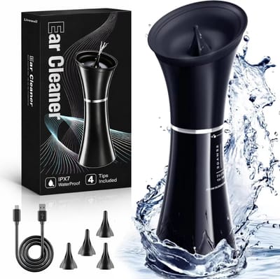 Livewell Oorsmeer Verwijderaar - Incl. Gratis E-book - Oorreiniger Elektrisch - Oorspuit - Oor schoonmaken - Oorreiniging - Oordouche - Oorsmeer - Ear Cleaner - Grote Accu - USB-C