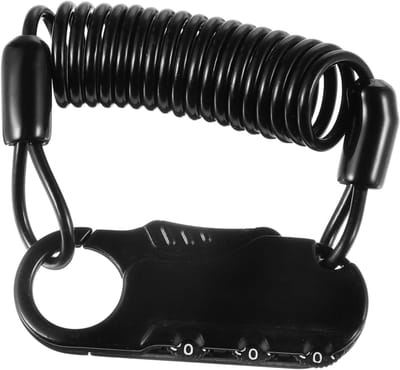 Kabelslot 3 Stuks - Cijferslot Fietshelm - Helm Beveiligen - Driecijferig Wachtwoord - 6.2 cm - Zwart