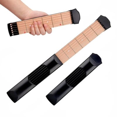Draagbare Gitaar Akkoorden Trainer Zakgitaar Oefenhulpmiddel Vingerhulp voor Gitaar Voor Beginners Accessoires wit