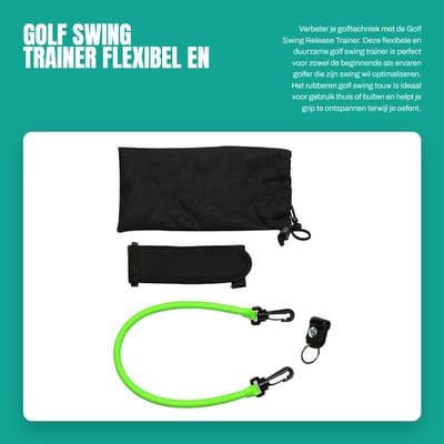 Dailygoods- Golf Swing Trainer Flexibel - Golf Trainingsmateriaal - Rubber Golf Touw - Opvouwbaar - Duurzaam - Voor Outdoor Gebruik - Golftraining