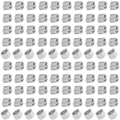 Dailygoods- Schroefdraad Inserts 100 Stuks - 304 Roestvrij Staal - Reparatie Assortiment - M6x1.0x1.5D - Bevestigingstechnologie - Verhoogde Betrouwbaarheid - Draadmoer