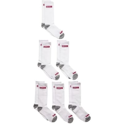 Levis Levi's kindersokken LHN Box Tab High Cut, 6 paar, wit, maat 7