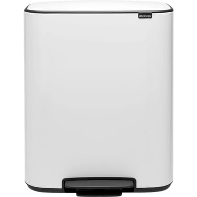 Brabantia Bo Prullenbak - 2 x 30 liter - Afvalscheiding - White