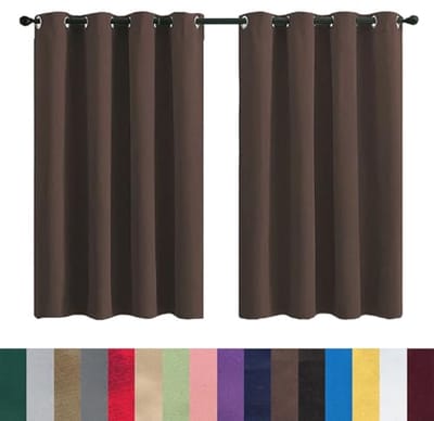 Zwarte Verduisteringsgordijnen 50 x 250 cm met Ringen Opaak
