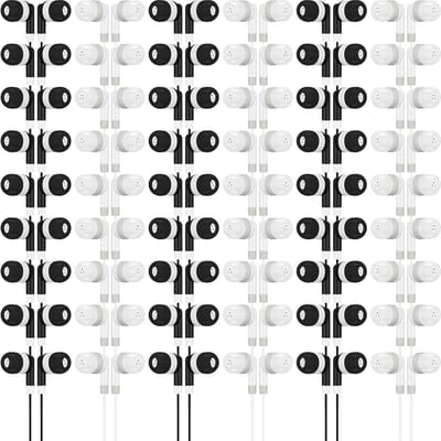 Bulk Oordopjes - In-ear set - Klaslokaal Gebruik - Stereo Geluid - 100 stuks - Grijs Zwart