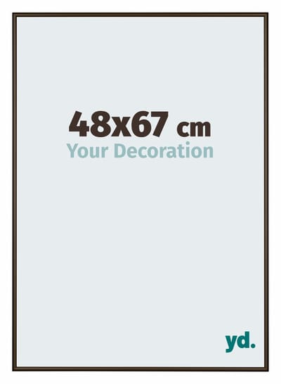 Your Decoration - Fotolijst 48x67 cm - Aluminium - Walnoot Structuur - New York