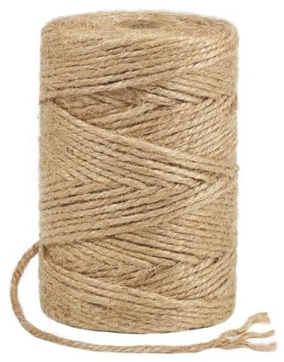 Natuurlijk Jute Touw 328 voet - 3 mm Tuintouw voor Plantenondersteuning, Knutselen en Inpakken