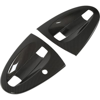 4 stuks Koolstofvezelstijl Auto Buitendeurhandvat Kom Kap Bekleding Vervanging voor Smart Fortwo W451