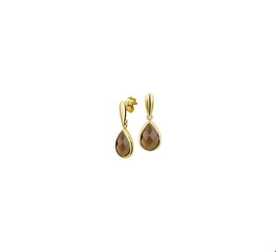 Geelgouden Oorhangers rookkwarts 4017177