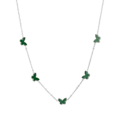 ketting met vlinders - RVS - cadeau tip