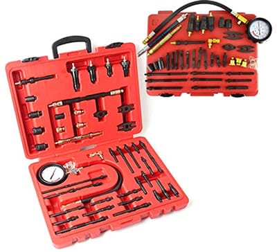 Compressietester voor benzine- en dieselmotoren - universele testset voor drukverlies
