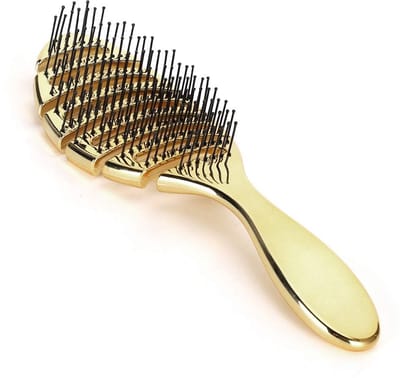 Dailygoods- Haarborstel Vintage Oliekop - Massagepeddel - Styling Kam - Geschikt voor Krullend Haar - Duurzaam ABS - Gladde Tanden