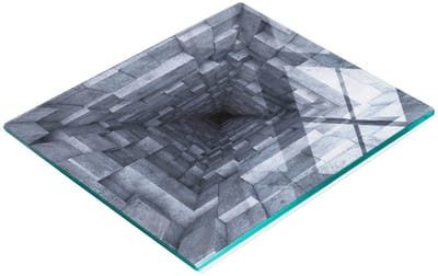 Multifunctionele decoratieve snijplank voor de keuken, gemaakt van gehard glas (tunnel) 60x52 cm