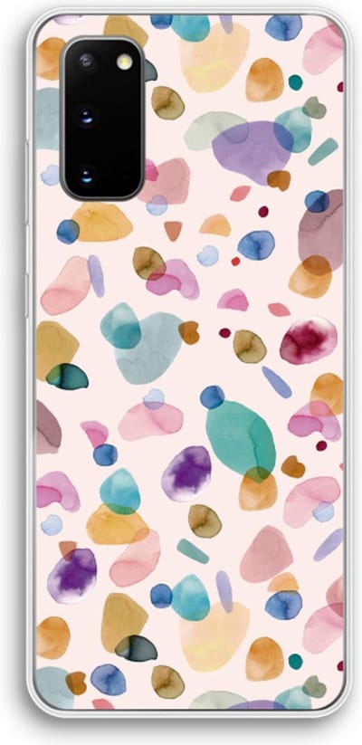 Case Company® - Hoesje geschikt voor Samsung Galaxy S20 hoesje - Terrazzo Memphis - Soft Cover Telefoonhoesje - Bescherming aan alle Kanten en Schermrand