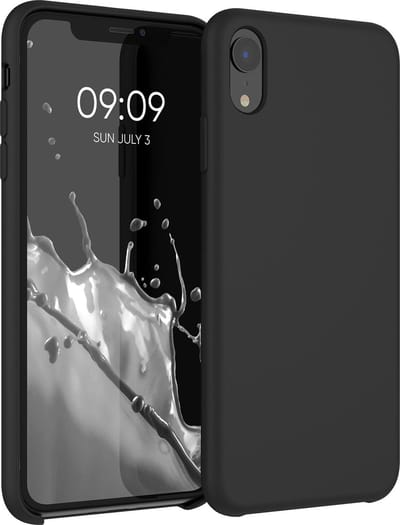 kwmobile telefoonhoesje geschikt voor Apple iPhone XR - Hoesje met siliconen coating - Smartphone case in mat zwart