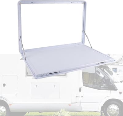 Opvouwbare Wandtafel - Camper Tafel Bureau - Buiten Eten - Ruimtebesparend Ontwerp - 70x45cm - Wit