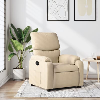 vidaXL - Relaxfauteuil - Crème - Stof