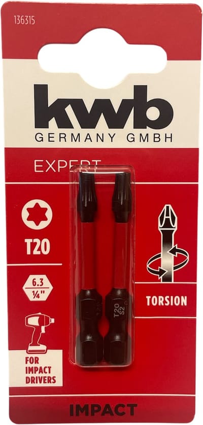 KWB 2 bitjes torsion 50 mm T20 s2
