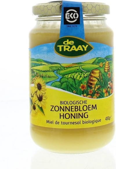 De Traay Zonnebloemhoning creme eko bio (450g)