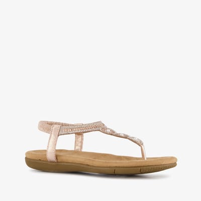 Blue Box meisjes sandalen met strass steentjes - Roze - Maat 37