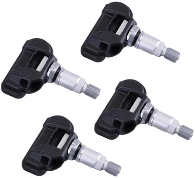 Banden Druk Sensoren - TPMS Sensoren - Veilig Rijden - Hoge Precisie - 4 Stuks - Zilver/Zwart