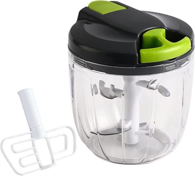 Professionele Uien Snijder en Groentehakker met Trekkoord, Ideaal voor Uien, Knoflook en Noten, Duurzaam en Multifunctioneel Keukengereedschap