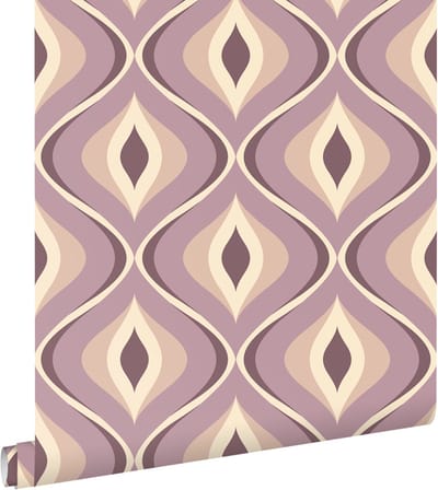 ESTAhome behang retro ornamenten lila paars - 50 x 900 cm - 130988