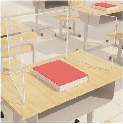 Bureau Privacy Divider, Transparante Bureau Dividers, Draagbare Bureau Privacy Divider Schild Voor Studenten Bureaus Bureaublad Niesbescherming Voor School Klaslokaal Kleuterschool Restaurants (45X3