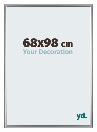 Your Decoration - Fotolijst 68x98 cm - Kunststof - Zilver - Bordeaux