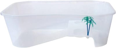 Aquarium met platform - Schildpaddenverblijf - Dierenverzorging thuis - Vijf aparte zones - 25 x 17 x 11 cm - Wit