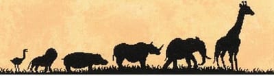 Lanarte Borduurpakket - Borduurset - Borduurpakket volwassenen - Telpakket kit - 31 x 9cm - Optocht van wilde dieren - PN-0008168