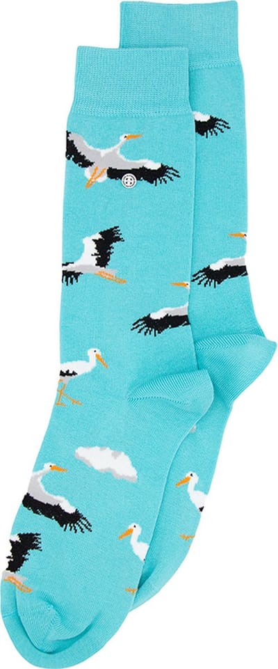 Alfredo Gonzales Stork Sokken AG-Sk-STOR-01 113 Light Blue/White/Black XS(35-37)