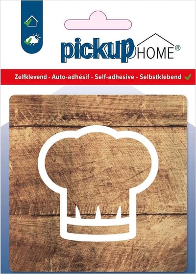 Pickup Keuken hout - 90x90 mm Pictogram Route Acryl