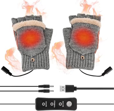 Verwarmde USB-handschoenen voor Binnen en Buiten - Vingerloos en Comfortabel