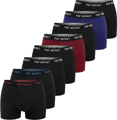 Top Secret Serie - Heren Boxershorts - Katoen - 8 Stuks - XXL